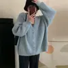 Novo Cardigã de Tricô Slimming Estilo Preguiçoso Solto Outono e Inverno Agulha Grossa Tamanho Grande Manga Longa Feminino Suéter Macio Cera Jaqueta Feminina