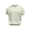 Camiseta Masculina de Tricô Cor Sólida Atacado Manga Curta Verão Respirável Solta Estilo Old Money Tricô Fresco