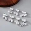 Colgante Duro de Plata Pura 999 Estilo Chino 3D con Diseños de Caquis, Cacahuates, Paz y Flores de Loto, con Agujeros Grandes