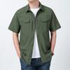 Camisa de manga corta de secado rápido para hombre, personalizada, transpirable para exteriores, multibolsillos, holgada, táctica, de trabajo, fabricante