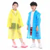 Nuevo impermeable de EVA para niños, poncho de senderismo a prueba de explosiones, grueso y alargado, impermeable no desechable para niños, venta al por mayor