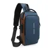 Bolso de Pecho Antirrobo para Hombre con Candado de Combinación Mochila Pequeña Deportiva Casual Bolso Cruzado al Hombro Bolso para Coche Bolso de Hombro de Moda