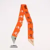 Cinta de Twill de Seda Versátil Decorativa Estilo Coreano Nueva con Estampado de Leopardo y Anacardos para Envolver Bolsas, Bufanda de Seda, Pañuelo Pequeño para el Cuello