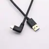 Cabo de Carregamento Rápido e Transferência de Dados de Alta Velocidade Tipo C para USB 3.0 Tipo C 3.1, Dobrado no Cotovelo, Cabeça Reta, Banhado a Ouro 10 Gb