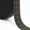 Banda elástica de jacquard de seda dorada y plateada de 4 cm y 5 cm en stock, fabricantes de ropa, faldas, accesorios de cintura, goma de nailon de imitación.