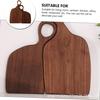 Tabla de Madera de Nogal Mitad y Mitad para Filete y Pan Tabla de Cortar de Madera Maciza con Asa Tabla de Cortar de Cocina Tabla para Pizza y Filete Bandeja