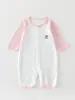 Ropa de Verano para Bebé, Conjunto de una Pieza, Algodón Puro Clase A, Mono de Verano Ajustado de Manga Corta para Recién Nacido e Infantil