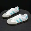 Zapatillas de entrenamiento alemanas para mujer, zapatos blancos retro de suela plana, zapatos Forrest Gump, nuevos, versátiles, de suela blanda, transpirables, para estudiantes, casual, deportivos, zapatillas de tabla