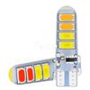 Luz LED pequeña para motocicleta, flash bicolor de silicona T10 5730 8SMD, luz LED ancha para matrícula de coche
