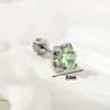 Novos Clipe de Orelha Hensen Fresh Inlaid Verde Menta Oito Corações e Oito Flechas Zircônia High-End Feminino Micro-Inlaid Zircônia