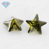 Anel de pentagrama de zircônia AAA Huagang gem cor da superfície zircônia artificial CZ gem Hao pedra verde oliva