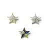 Aleación de Titanio G23 Stud para Cartílago Piercing Corporal Anillo para Labio con Diente Interno Pendientes de Circonita Marquise Stud para Oreja Caracola Pentagrama