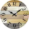 Venta caliente de Amazon Nuevo reloj redondo de tablero de madera retro europeo decoración creativa para el hogar reloj de pared silencioso con veta de madera