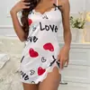 Ins Produtos Novos Transfronteiriços Europeus e Americanos Amazon/Ebay Comércio Exterior Sexy Lingerie Tamanho Grande Vestido Camisola em Forma de Coração Sexy