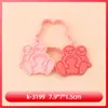 Serie de Pingüinos de Dibujos Animados Molde para Galletas Pingüino Pequeño Molde para Galletas de Dibujos Animados 3D Galletas Impresas con Simulación de Arcilla DIY