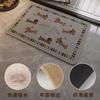 Alfombrillas de Piso para Baño de Lino Imitación Transfronterizas Son Absorbentes de Agua, Absorbentes de Aceite, Antideslizantes, Resistentes a Manchas y Resistentes al Desgaste, Felpudos, Felpudos para Puerta de Entrada del Hogar