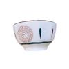 Cuenco de porcelana para el hogar, venta al por mayor, cuenco de arroz de cerámica de 5,2 pulgadas, cuenco con patrón de diamantes, cuenco de porcelana con impresión bajo cubierta, vajilla de moda para microondas