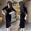 Nueva Ropa de Otoño e Invierno para Mujer, Vestido Negro Elegante de Gama Alta de Nicho, Vestido de Noche de Terciopelo Estilo Hepburn para Socialité de Lujo Ligero