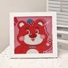 Animación de Dibujos Animados Nueva Pintura de Diamantes Kuromi DIY Juguetes de Pintura de Diamantes Hechos a Mano para Niños con Marco de Fotos Mesa Regalo