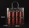 Saco de presente transparente de fábrica saco plástico PVC bolsa de mão mão presente presente de aniversário embalagem de saco de casamento atacado