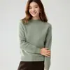 Suéter Base de Punto Sencillo Versátil para Mujer Baicai de Terciopelo sin Costuras de Cuello Medio Alto 100% Cachemir Puro Otoño/Invierno 2026