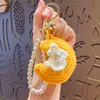 Llavero Colgante de Conejo de Luna Tejido a Crochet con Hilo para el Festival de Medio Otoño, para Mochilas de Niñas y Bolsos de Pareja, Regalo Decorativo