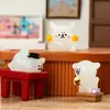 Micro-Paisaje de Musgo Creativo Lindo Que Brilla en la Oscuridad Dibujos Animados Perro Blanco Pequeño Accesorios de Decoración DIY Adornos Pequeños para Coche Escritorio