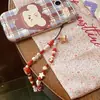Corrente de celular de miçangas frescas de verão chaveiro miçangas feitas à mão expressão fofa bolsa pingente ccd decoração