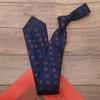 Gravata de padrão listrado marrom retrô romântico francês de 8cm para vestido formal masculino estilo Yupi Sina padrinho
