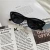 Gafas de sol con estampado de leopardo y ojo de gato retro de color rojo y red de libro pequeño europeo y americano para mujer, gafas de sol polarizadas de alta calidad con forma cóncava.