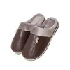 Tallas 35-51 zapatillas de algodón para el hogar mujer cuero PU invierno felpa de lana cálidas zapatillas hombre talla grande comercio exterior generación
