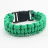 Pulsera tejida para exteriores Pulsera de cuerda de paracaídas de supervivencia para hombres y mujeres hecha a mano Souvenir de construcción de equipo DYI Fabricante de pulseras en stock
