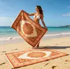 Toallas de Playa Transfronterizas Europeas y Americanas, Microfibra de Secado Rápido Absorbente de Agua Estampada de Natación Piña Cuadrícula Toalla de Playa, Poliéster Nylon