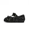 Zapatos Xshx Brillantes de Lentejuelas|Zapatos Mary Jane Elegantes Estilo Milenial para Niñas con Tira en T de Goma Natural Antideslizante para Otoño, Combina con Faldas