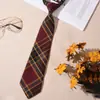 Corbata Pequeña Roja Sin Nudo para Camisas de Mujer, Uniforme Jk Negro, Estilo Academia Estudiantil, Decoración de Graduación para Niñas, Ins