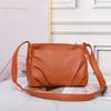 Bolso de Hombro de Piel de Vaca de Capa Superior de Gran Capacidad Cruzado para Mujer Versátil con Cremallera Moderno Simple Bolsa de Compras Multicompartimento Cuero