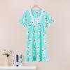 Pijamas para mujer, novedad de verano 2024, camisón de encaje de manga corta, largo medio, estilo coreano con dibujos animados, ropa informal para el hogar.