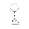 Lindo llavero de gato PVC pegamento suave animal de dibujos animados llavero bolso colgante gatito accesorios DIY venta al por mayor