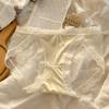 Ropa interior de encaje de estilo puro con abertura alta para mujer, de algodón, con entrepierna antibacteriana, sexy, de talla grande, para niñas, venta al por mayor