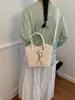 Bolsa Feminina Transfronteiriça com Pregas Onduladas e Estampa Floral, Simples e Fresca, Bolsa Tote Versátil, Bolsa de Ombro e Transversal, Dropshipping de Peça Única