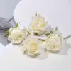 Cabeza de rosa de seda degradada vintage, flor artificial de alta gama, material para accesorio de pelo DIY, decoración de pared de flores para bodas, flor artificial