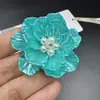 Headdress Antigo de Flor de Peônia Estéreo Feito à Mão Camélia Pérola Artificial Resina Flor Trançada Duas Cores Acessórios de Joias DIY