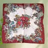 Pañuelo de Seda 90 para Mujer, Pañuelo Cuadrado de Satén con Tacto de Alta Gama, Versátil Bufanda de Cuello Profesional de Moda Coreana, Pañuelo para la Cabeza, Chal Estampado Vintage