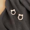 Aretes de Perla Rosa Sakura al Vapor Shijia con Cierre de Plata Esterlina 925 para Mujer Clips para Orejas Diseño de Nicho Aretes de Alta Gama