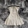 Vestido de Verano 2026 de Lunares sin Tirantes Pullover para Mujer Ajustado Bodycon Corto Estilo Sexy Hot Girl sin Mangas