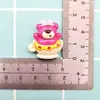 Oso fresa de dibujos animados brillante pinza para el pelo hecha a mano DIY funda para teléfono móvil accesorios de pegatinas para coche de batería al por mayor