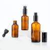 Frasco de vidro escuro para chá, frasco conta-gotas para spray cosmético, loção de névoa fina, água de flor, orvalho puro, óleo essencial, tampa de rosca