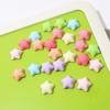 Estrella de cinco puntas de amor, resina brillante, pequeños accesorios, joyería de bricolaje, pinza para el cabello, material hecho a mano, crema, decoración de carcasa de teléfono móvil