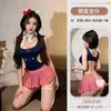 Dulce y Fresca Chica Hot Estilo Maid Conjunto Dulce y Lindo para Mujeres, Delantal Cuadros de Verano, Vestido Patchwork Entallado a la Cintura, Nuevo Estilo