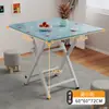 Mesa plegable, mesa de comedor cuadrada, mesa pequeña para uso doméstico, alquiler de apartamentos pequeños, mesa de comedor sencilla, mesa cuadrada